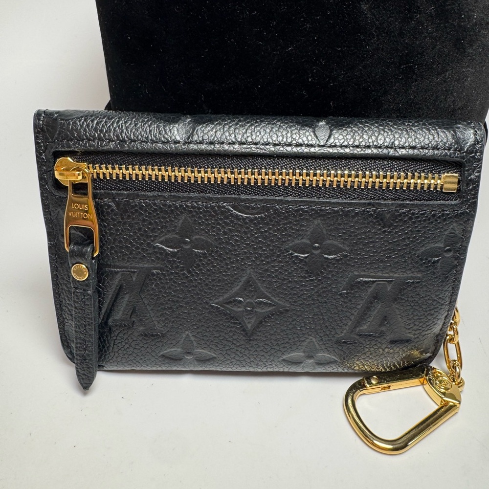 SOLD Louis Vuitton Black Key Pouch Wallet Empreinte Noir Leather w/ Key Ring - Picture 11 of 13